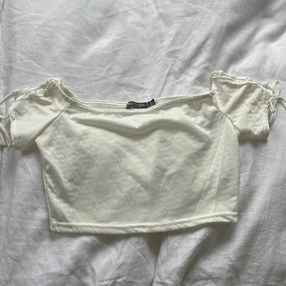 Nash gal white string crop top